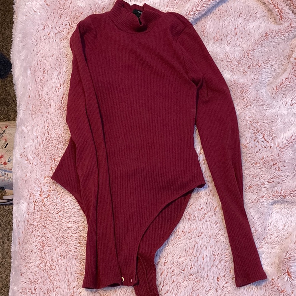 Forever21 Turtle neck Red bodysuit